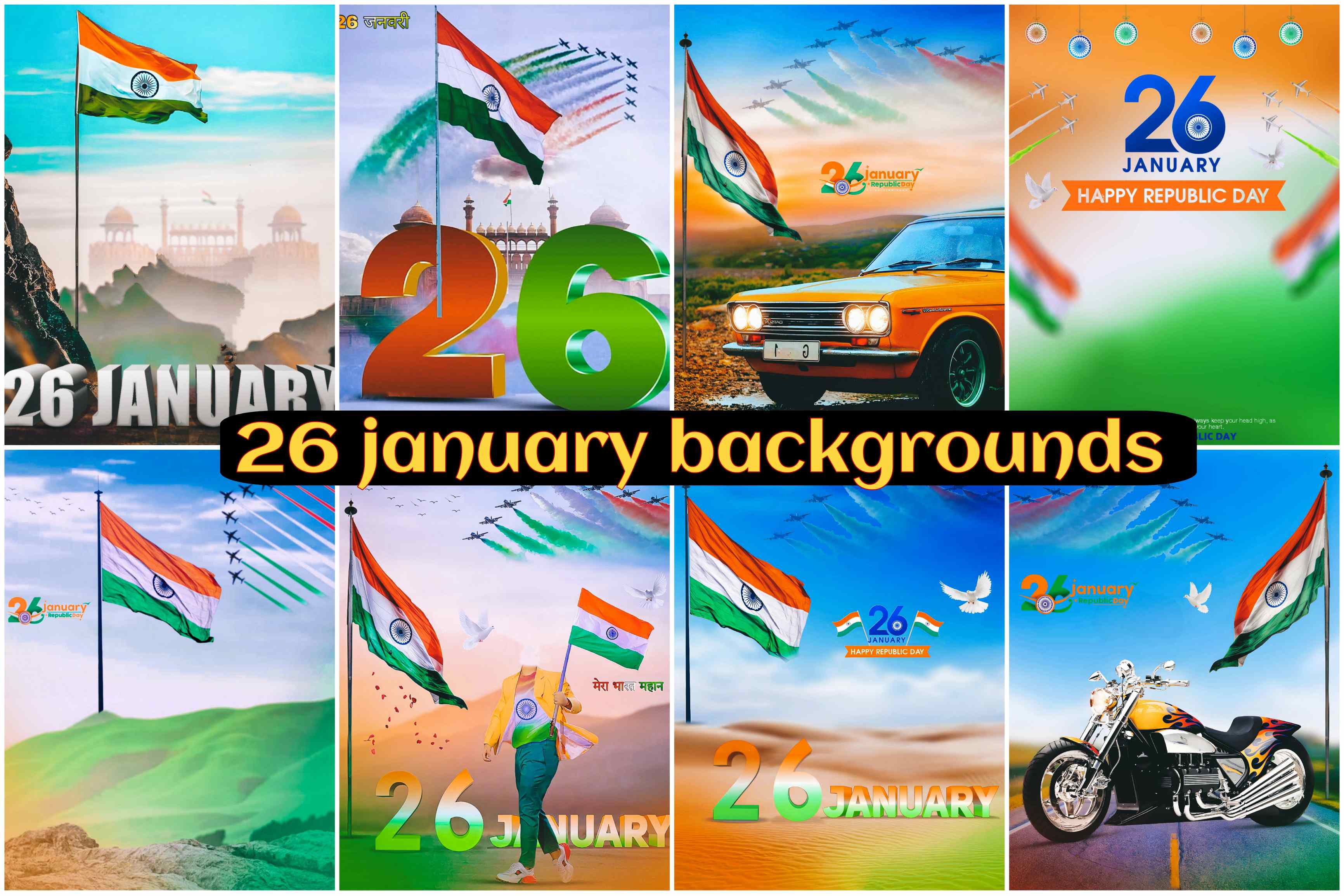 2024 Republic day editing background photoshop