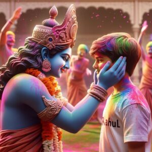 Create Happy Holi Radhe Krishna Ai Photo With Bing Image