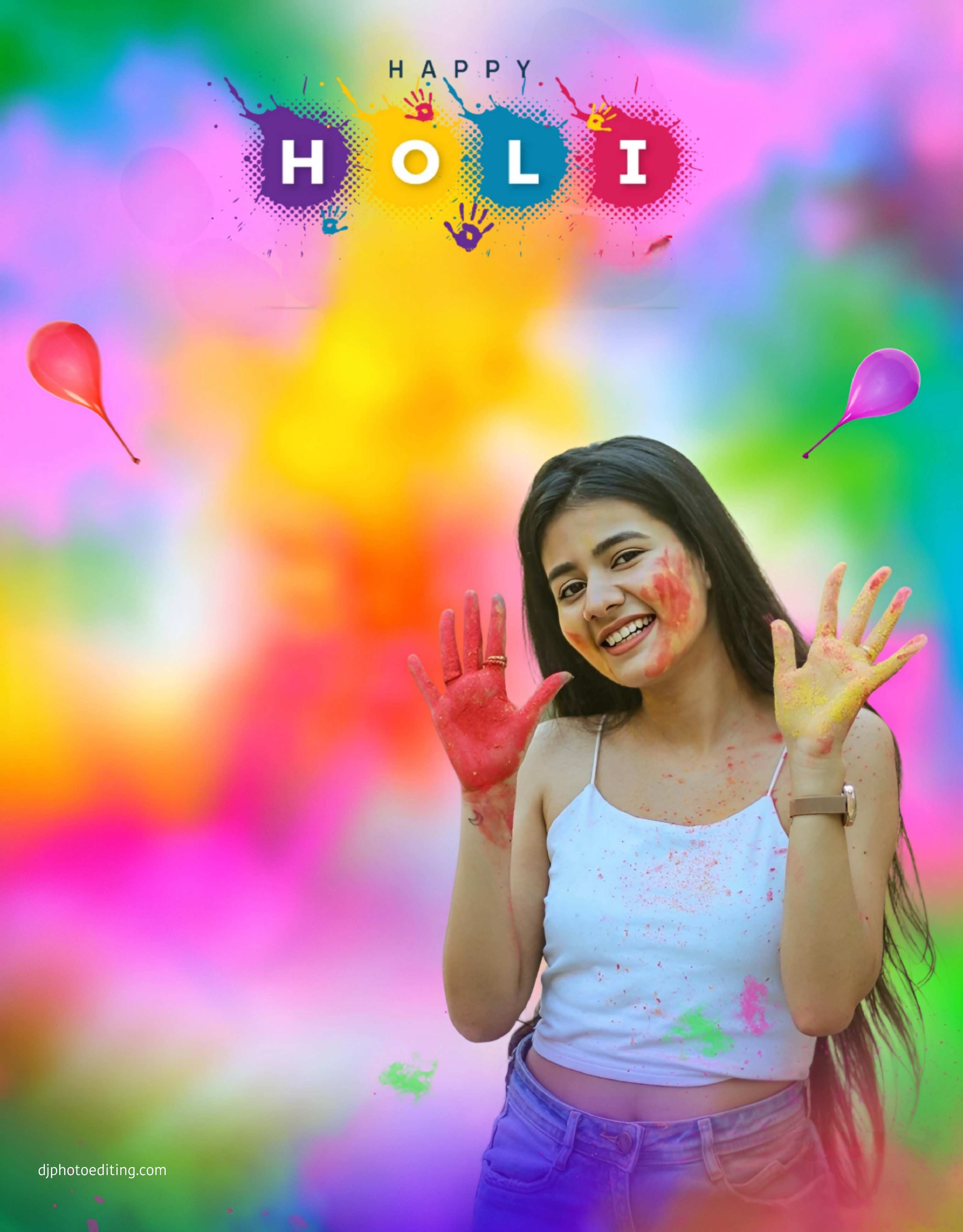 Happy holi 2024 editing background free