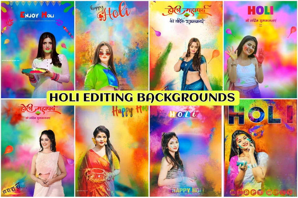 Holi Photo editing background 2024